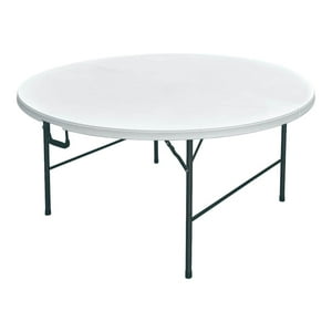 Mesa Plegable Redonda 160X74 Blanca Northwest Blanco Tamano Unico