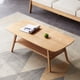 thumbnail image 3 of Center table Low Table 100% solid wood Top plate Desk Coffee table Width 120 x Depth 56 x Height 44 cm Study desk Work from home Easy to assemble Natural wood with storage shelf Natural writing desk, 3 of 3