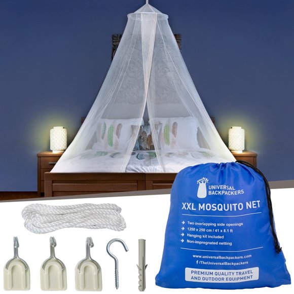 Mosquitera Universal Backpackers 125 x 250 cm, 2 aperturas