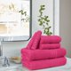 thumbnail image 3 of Juego de toallas BOUTIQUO, paquete de 6 paños de algodón para baño y manos, color rosa intenso, 3 of 4