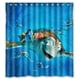 thumbnail image 1 of Cortina de ducha con diseño de tortugas marinas Buscando a Nemo, juego de cortina de baño con ganchos, tamaño 66 x 72 pulgadas, 1 of 3