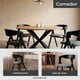 thumbnail image 5 of Pack 2 Sillas Comedor Madera Tapiz Chenilla Margot Venhoouse Negra, 5 of 10