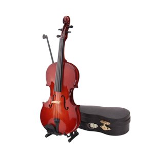 Magideal - Mini Modelo De Violín Adornos Decoración De Casa De Muñecas Adornos Decorativos Regalos Pequeño Violín Modelo De Instrumento Musical Para La Decoració 7Cm