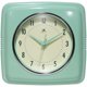 thumbnail image 1 of Reloj de pared Infinity Instruments cuadrado retro de 23,5 cm, color verde, 1 of 7