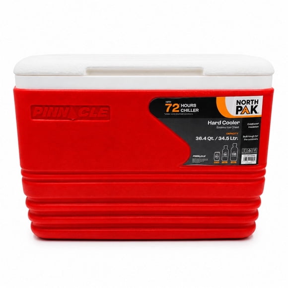 Cooler Nevera Portátil Eskimo 34.5 Litros Rojo NorthPak