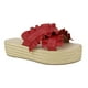 thumbnail image 3 of Sandalia Exs Plataforma Cuero Roja, 3 of 6