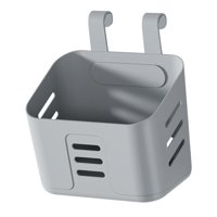 Magideal - Caja Organizadora De Contenedores De Almacenamiento, Gancho Reutilizable, Cesta De Almacenamiento Colgante Versátil, Cesta De Polímero Para Barandilla Gris