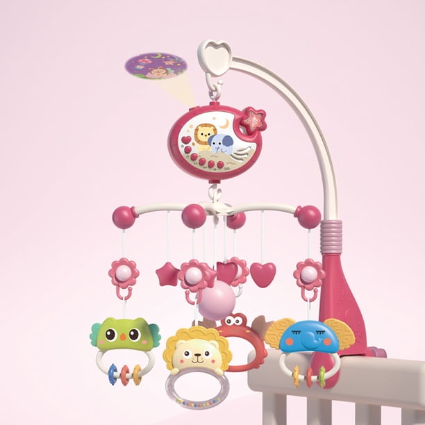 Baby Bedside Toys: Stroller Bell, Music Rotator, Remote Control Projection Light & More - Perfect Comfort for Newborns!