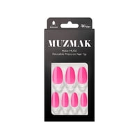 Muzmak - - Uñas Press On Punch Pink Almond 36 U.