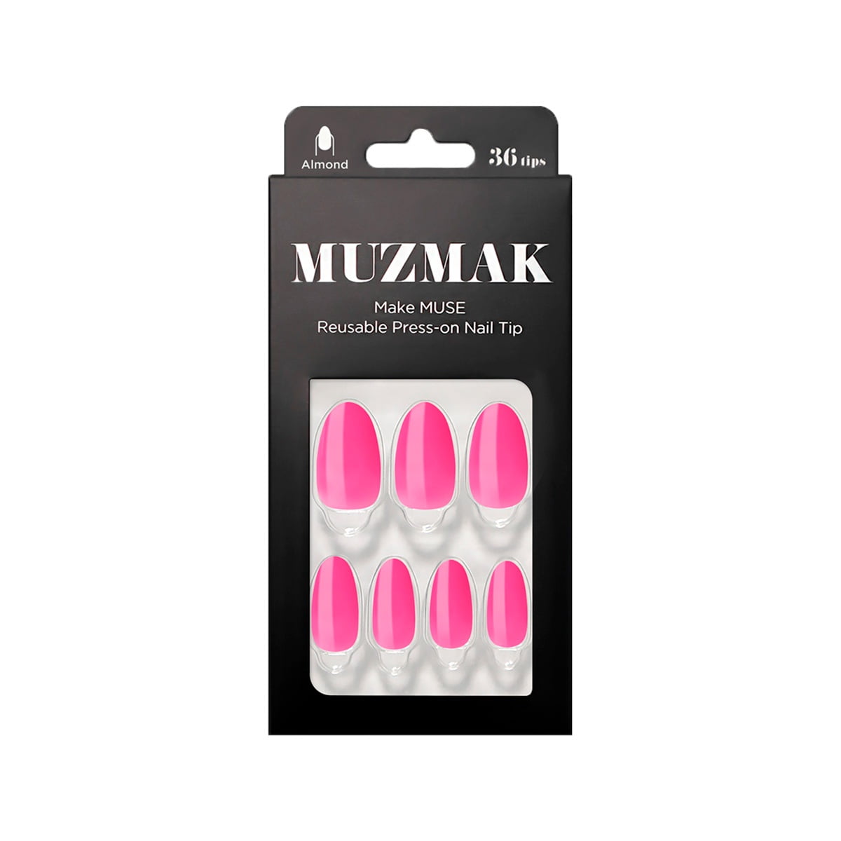 Muzmak - - Uñas Press On Punch Pink Almond 36 U.