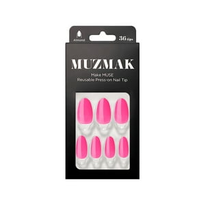 Muzmak - - Uñas Press On Punch Pink Almond 36 U.