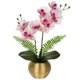 thumbnail image 1 of Jarrón Briful de 33 cm con forma de orquídea artificial, oro blanco y rosa, 1 of 6