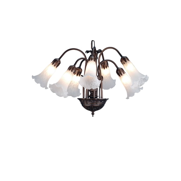 Candelabro Meyda 11621 Nenúfar de Estanque 7 Luces 51 cm Blanco