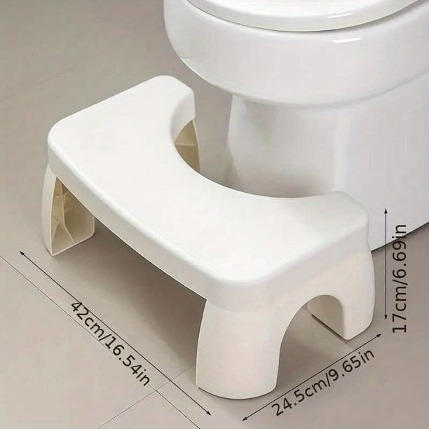 Experience the Natural Way of Bowel Movements with our 1pc Thickened Plastic Toilet Stool - Suitable for All Ages and Genders!