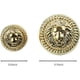 thumbnail image 2 of 30 botones de metal antiguo dorado vintage para blazer, con cabeza de león, para trajes, chaqueta deportiva, uniforme, 2 tamaños, 2 of 7