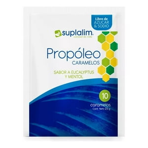 Suplalim - Propoleo Eucalypto 10 Caramelos. Sabor Mentol Y Eucalipto