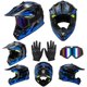 thumbnail image 2 of Casco de Motocross MXJ Gear Talla L, Aprobado por DOT – Set Completo, 2 of 9