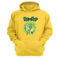 Genérico - Polerón Canguro Rick And Morty Amarillo Talla L Unisex