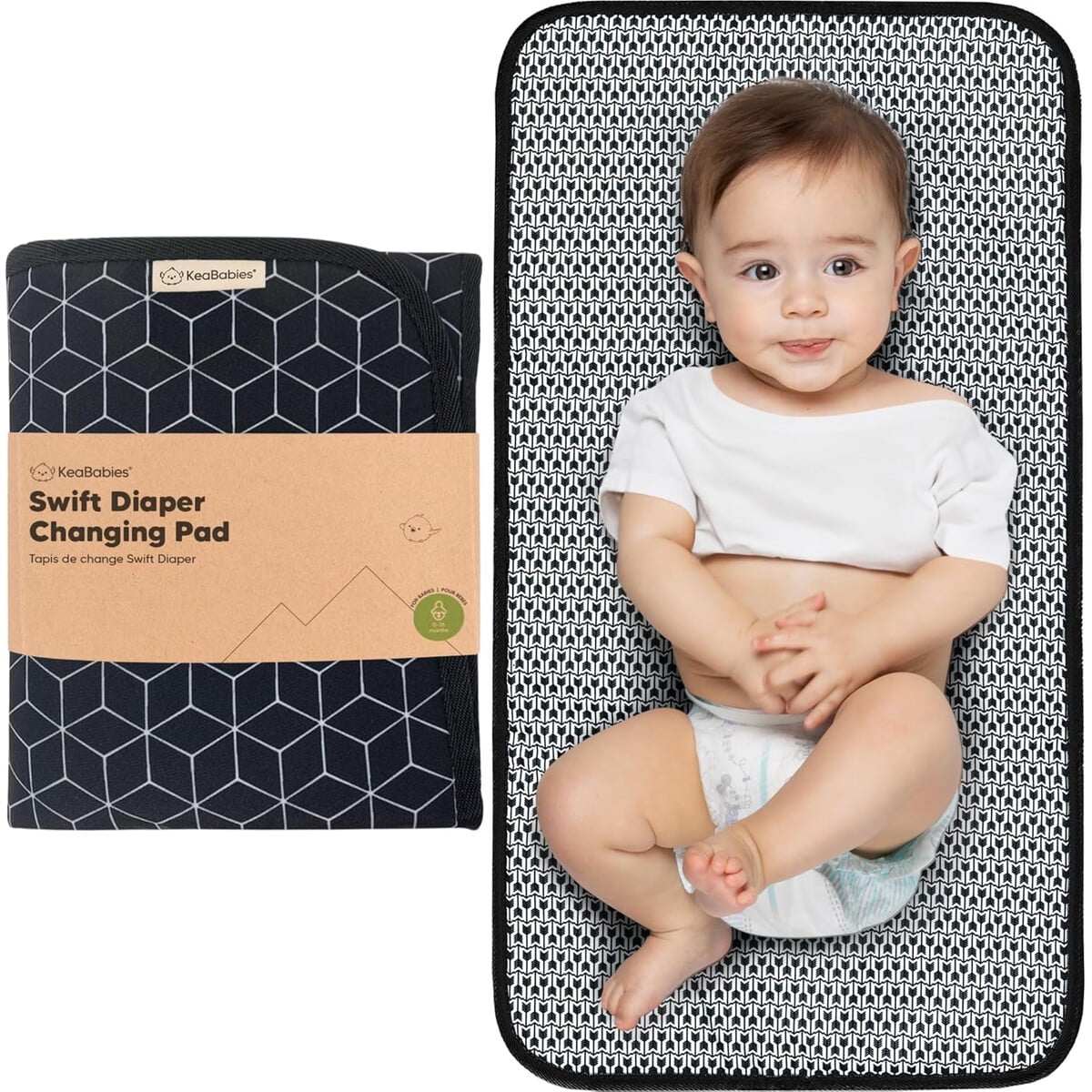 Cambiador Portátil Keababies Impermeable 65x35cm Plegable