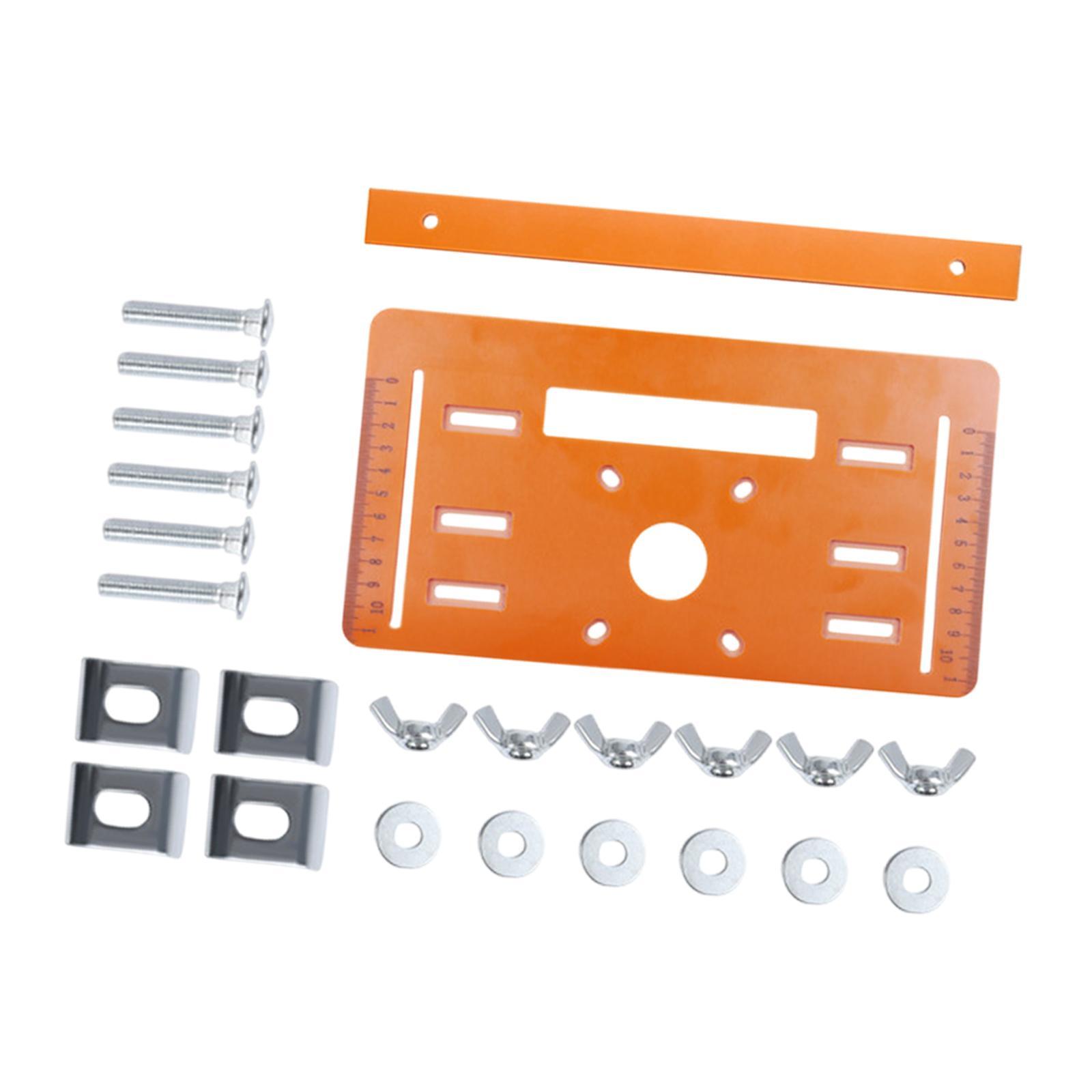 Magideal - Placa Base Para Máquina De Corte, Soporte De Riel Guía Para Sierra Circular, Placa Base Resistente Al Desgaste Para Tallado En Bancos De Trabajo. 28Cm X 15Cm