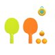 thumbnail image 4 of Raqueta Y Pelota De Tenis De Mesa Para Ni?os, Entrenador De Tenis De Mesa Colgante, Color Amarillo, 4 of 5