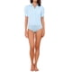 thumbnail image 2 of INSPIRE CHIC Camiseta de Trabajo de Una Pieza para Mujer con Botones, Manga Corta, Blusa Azul Cielo Talla S, 2 of 6