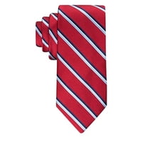 Corbata Tommy Hilfiger A Rayas Rojas Para Hombre, 8 Cm De Ancho