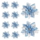 thumbnail image 4 of 10 Piezas De Flores Artificiales Con Purpurina Para Fiestas, Cementerios, Navidad, Pascua, Color Azul Claro, 4 of 4