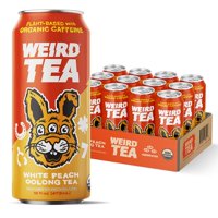 Bebida De Té Weird Organic White Peach Oolong (Lata De 473 Ml, 12 Unidades)