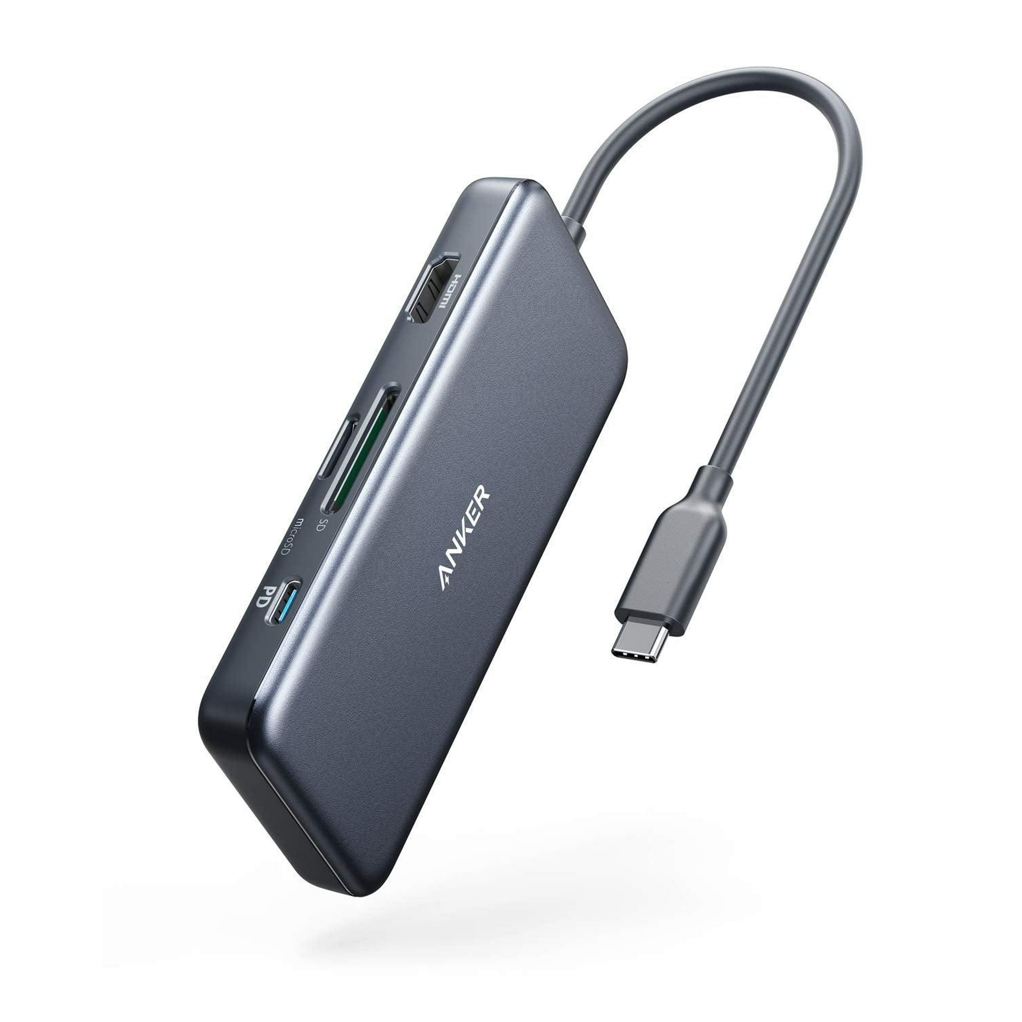 Anker Usb C Hub, Adaptador Powerexpand+ 7-en-1 Usb C Hub, Con Hdmi 4k, Entrega De Energía De 100w, Puertos De Datos Usb-c Y 2 Usb-a De 5 Gbps, Lector De Tarjetas Microsd Y Sd, Para Macbook Air, Macboo