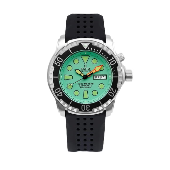 Reloj de buceo RATIO FreeDiver 1000 m con cristal de zafiro y movimiento automático