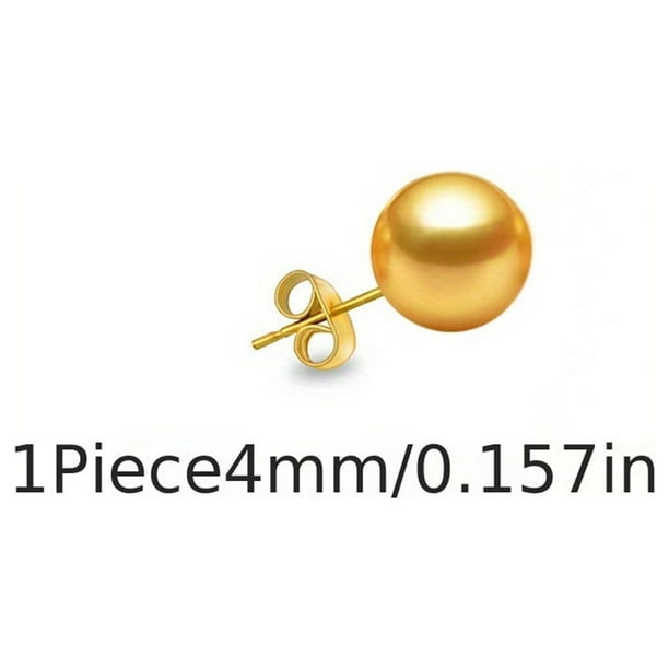 18K Gold Plated Round Ball Earrings - A Stylish Accessory for Men & Women!
