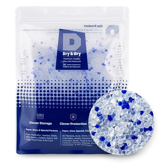 Perlas de Gel de Sílice Dry & Dry 680 g Azul/Blanco 3‑5 mm