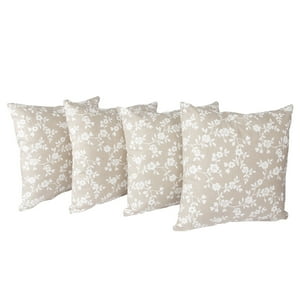 Masel - Set 4 Cojines Lona Española Keila Beige 50X50