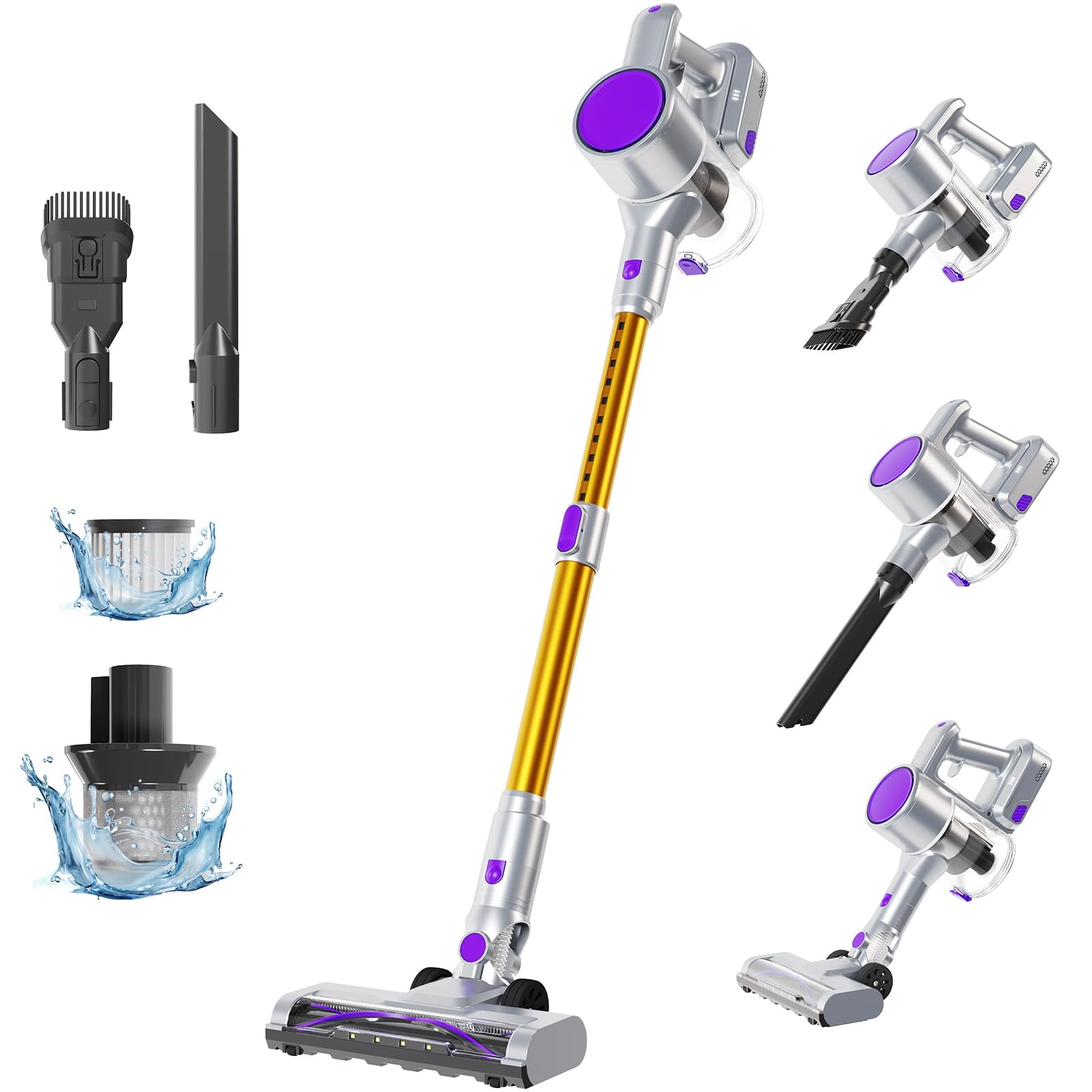 Aspirador Inalámbrico Newbulig Lightweight Stick Con Led