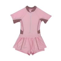 Samia - Traje De Baño Niña Con Falda Protección Uv Rosado 4