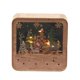 thumbnail image 4 of Casa De Nieve Navideña, Regalo De Navidad Para Niños, Cabaña De Troncos Brillante Para Fiesta, Casa De Vacaciones, Color Madera Cuadrado, 4 of 5