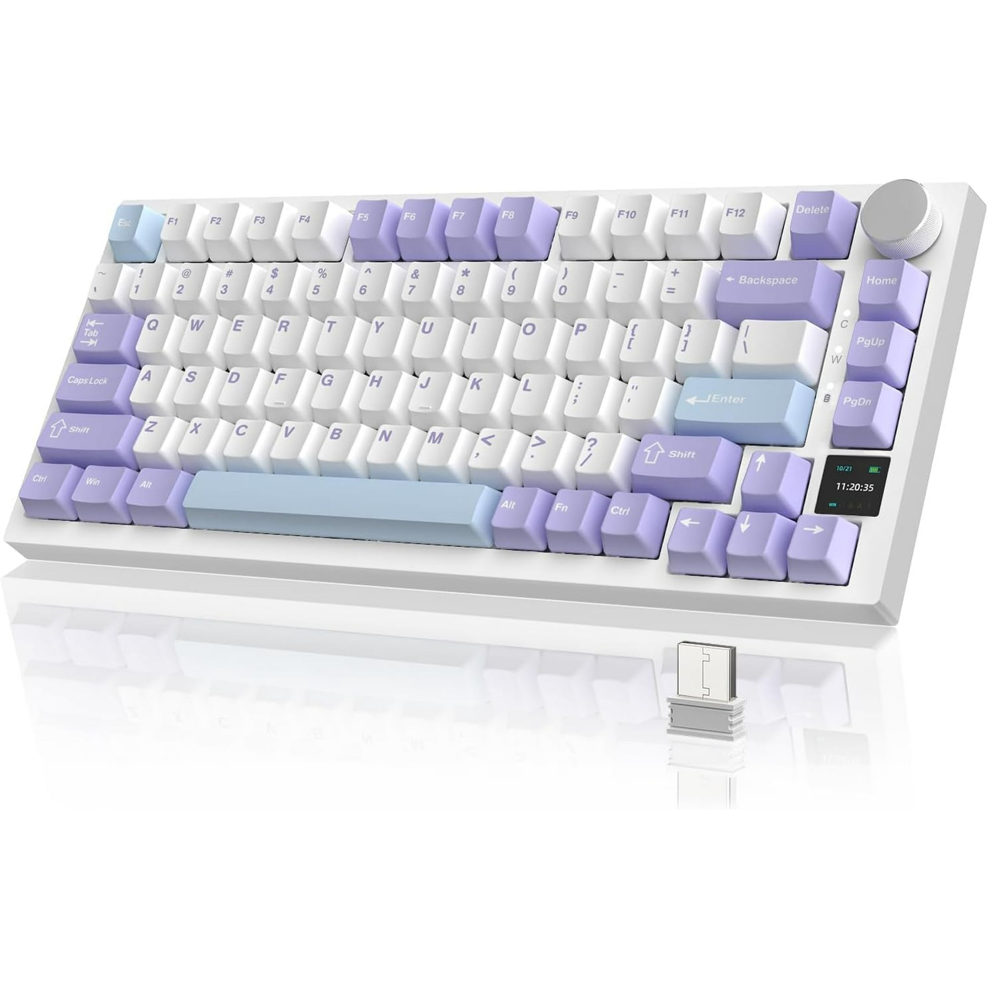 Teclado A.jazz Attack Shark Ak820 Pro Wireless Purple