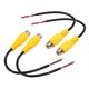 thumbnail image 1 of Conector Adaptador RCA Hembra Amarillo de 6 Pulgadas a Cable Abierto de Audio Video Paquete de 4, 1 of 6