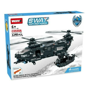 Juego De Bloques Armable Helicoptero Swat Woma 1251 Piezas