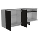 thumbnail image 4 of Mueble De Cocina Mural Gina 60.2x150x40 Cm Blanco Y Wengue, 4 of 14