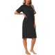 thumbnail image 4 of INSPIRE CHIC Vestido de Noche Midi de Manga Corta para Mujer, Casual con Abertura Lateral, Camiseta para Dormir, Talla 2XL, Negro, 4 of 6