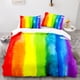 thumbnail image 1 of Colorful Rainbow Bedding Set Single Twin Full Queen King Size Rainbow Bed Set Aldult Kid постельное бельё 3D Bed Sheets, 1 of 5