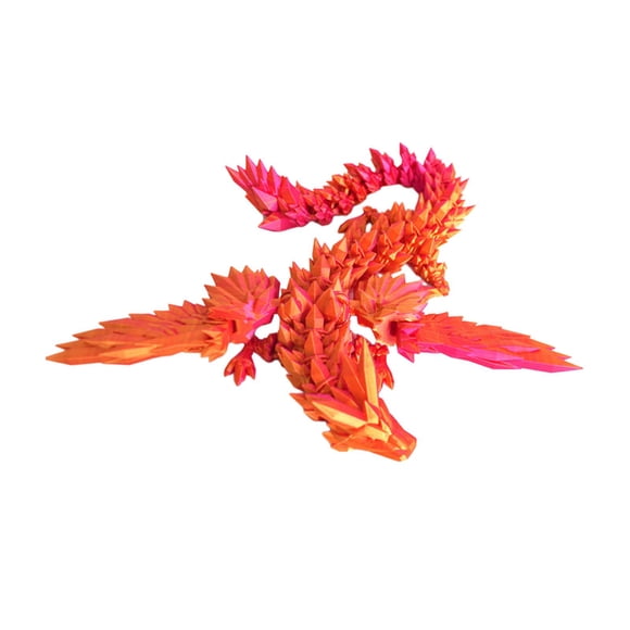 Figura Realista De Dragón Impresa En 3D, Decoración Para Adultos, Regalos De Cumpleaños, Vacaciones, Rojo
