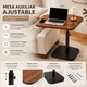 thumbnail image 3 of Mesa Auxiliar En Forma De C De Altura Ajustable Giratoria Café, 3 of 3
