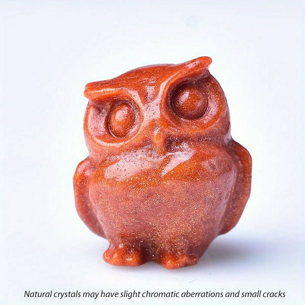 1pc Crystal Carved Owl - Healing Stone and Home Decor for a Calming and Relaxing Environment