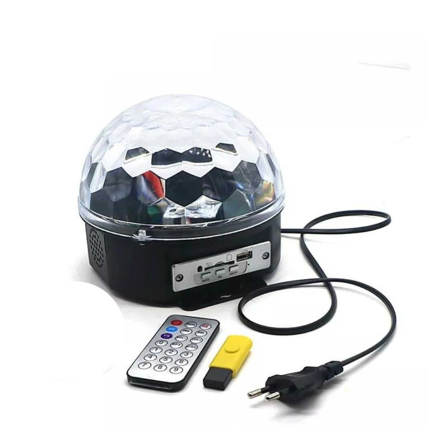 Clickdescuento - Bola Disco Ritmica Multicolor Con Bluetooth Negro