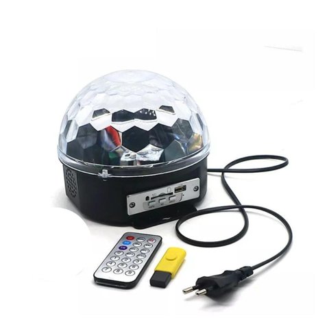 Clickdescuento - Bola Disco Ritmica Multicolor Con Bluetooth Negro