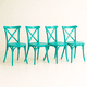 thumbnail image 1 of Pack 4 Sillas de Terraza o Comedor Crossback Danubio - Menta, 1 of 7