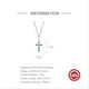 thumbnail image 2 of Collar Cruz De Plata S925 Con Piedra De Nacimiento Azul, 2 of 3